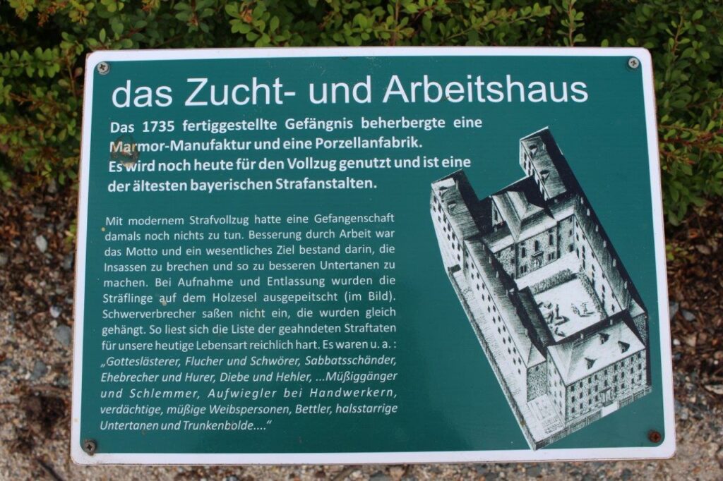 Schild: das Zucht- und Arbeitshaus