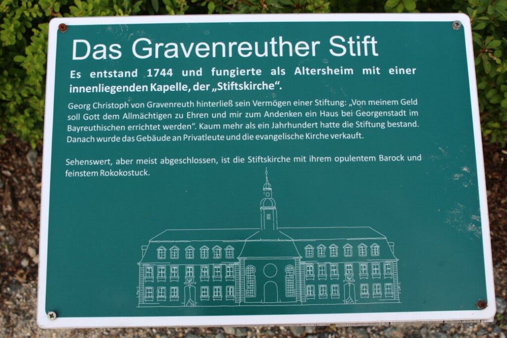 Schild: Das Gravenreuther Stift